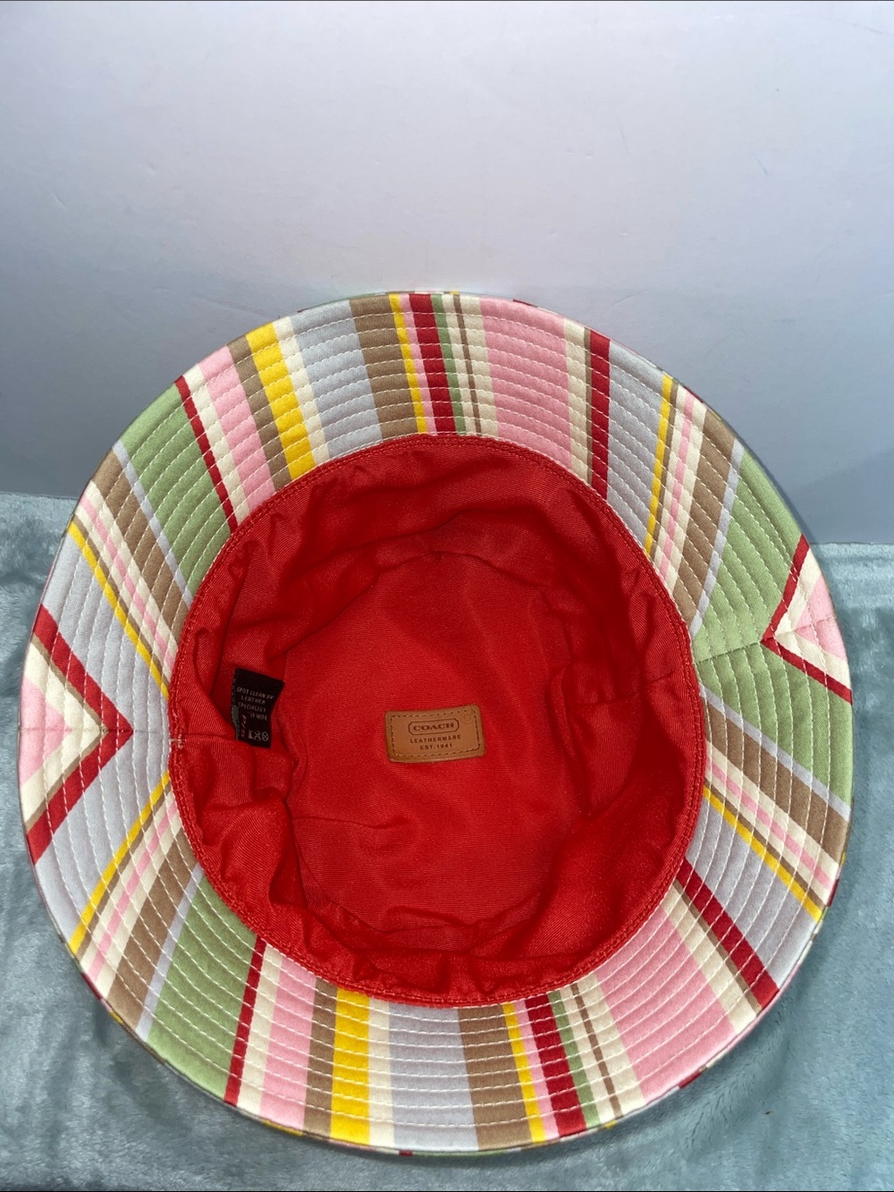 Coach Striped Woman’s Bucket Hat - Picture 6 of 9